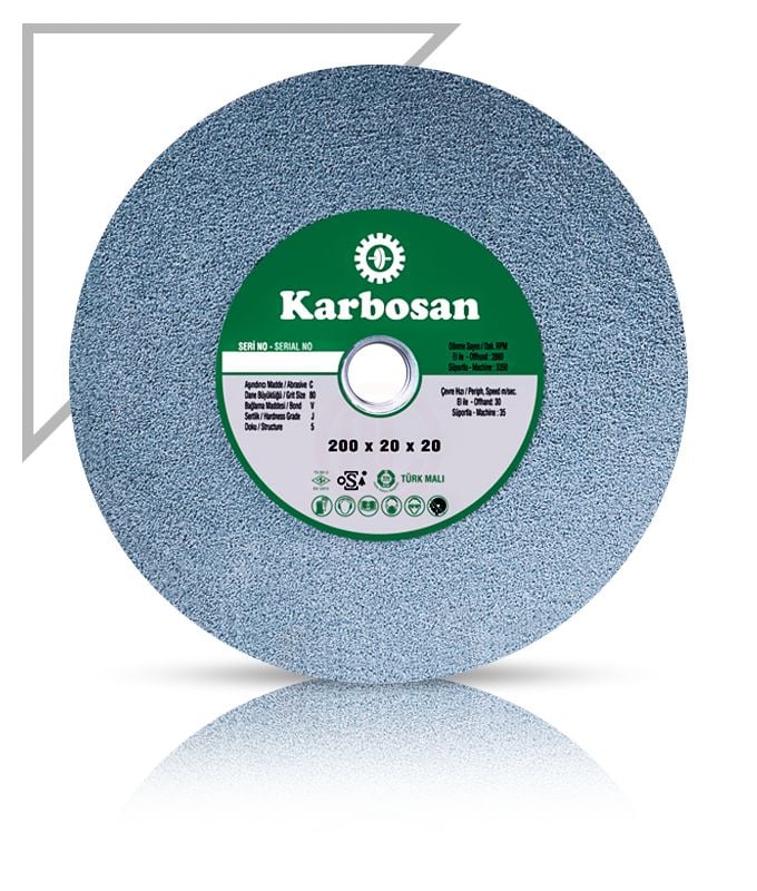 Karbosan SCG Taşlama Taşı T1 Düz 200x25x20 mm SCG 80 J 5 V - KAR920520