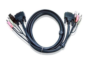 Aten Usb Dvı-D Dual Link Desktop Kvmp Switch Kablosu, 5 Mt