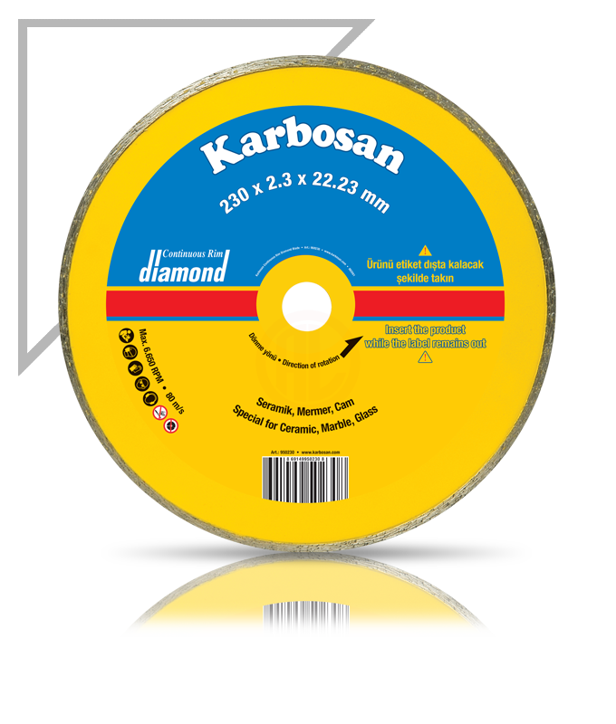 Karbosan Sürekli Elmas Kesici Normal 180x2,0x22,23 mm - KAR950220