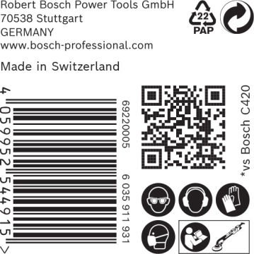 Bosch Expert Zımpara Kağıdı C470 225 M 220 Kum 19 Delikli 25 Li Paket - 2608901153