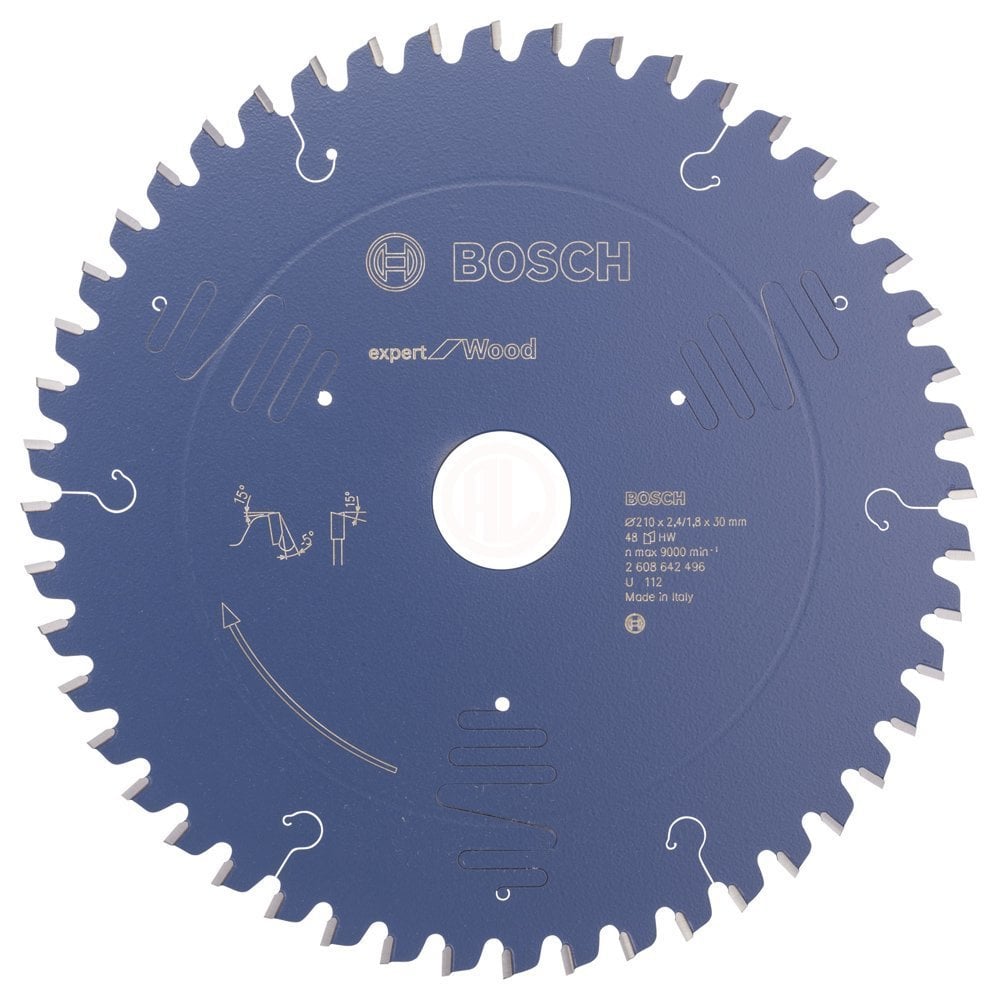 Bosch Daire Testere Bıçağı Expert For Wood 210x30 mm 48 Diş (2,4/1,8 mm) - 2608642496