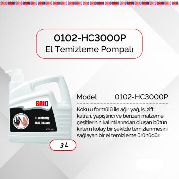 Brio El Temizleme Pastası 3000 Ml Pompalı