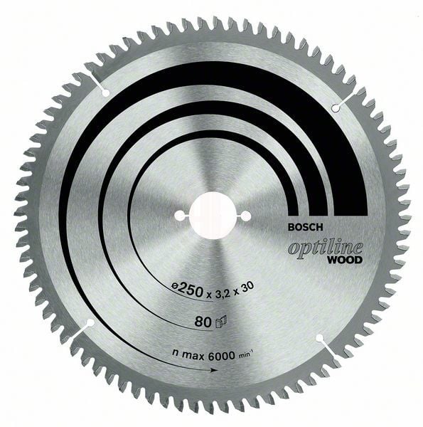 Bosch Daire Testere Bıçağı Optiline Wood 254x30 mm 80 Diş - 2608640909