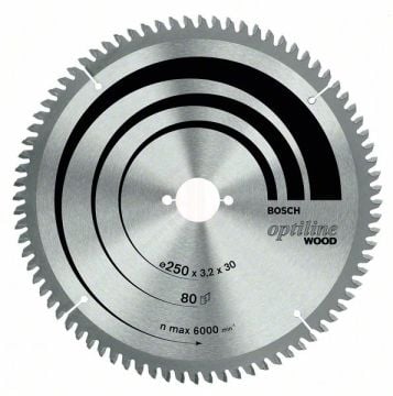 Bosch Daire Testere Bıçağı Optiline Wood 254x30 mm 80 Diş - 2608640909