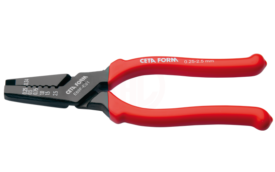 Ceta Form Kablo Yüksüğü Sıkma Pensesi (Dövme) 160 Mm (Ø 0.25 2.5 Mm)