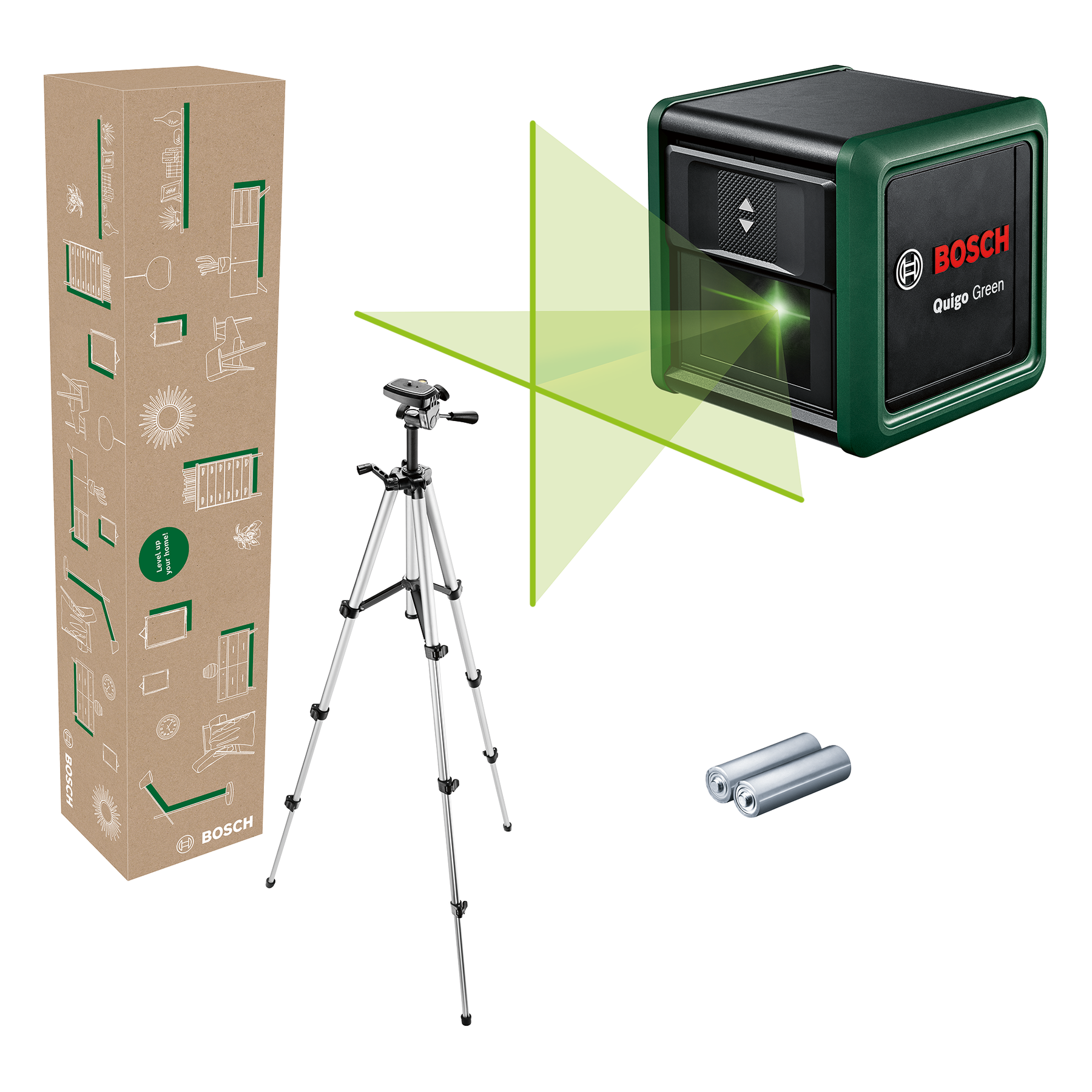 Bosch Çizgi Hizalama Lazeri Çapraz Quigo Green Set