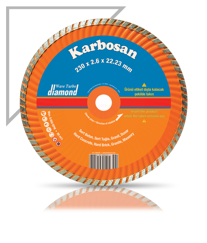 Karbosan Turbo Kanallı Elmas Kesici Flanşlı 180x2,4x22,23 mm - KAR950440
