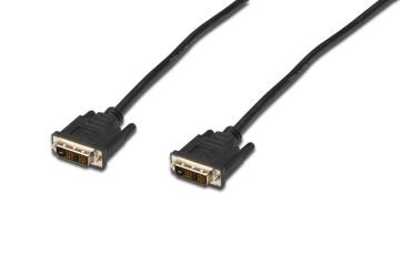 Assmann Dvı-D Bağlantı Kablosu, Dvı-D (18+1) Erkek - Dvı-D (18+1) Erkek, 2X Ferrite Kömürlü, 5 Mt, Ul, Awg 30, Siyah