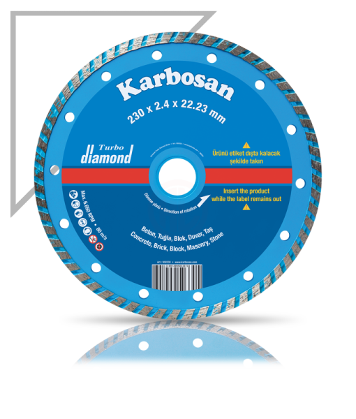 Karbosan Turbo Elmas Kesici Flanşlı 230x2,4x22,23 mm - KAR950350