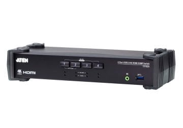 Aten 4-Port Usb 3.0 4K Hdmı Kvmp™ (Keyboard/Video Monitor/Mouse) Periferi Switch, Ses Mikser Mod Özelliği