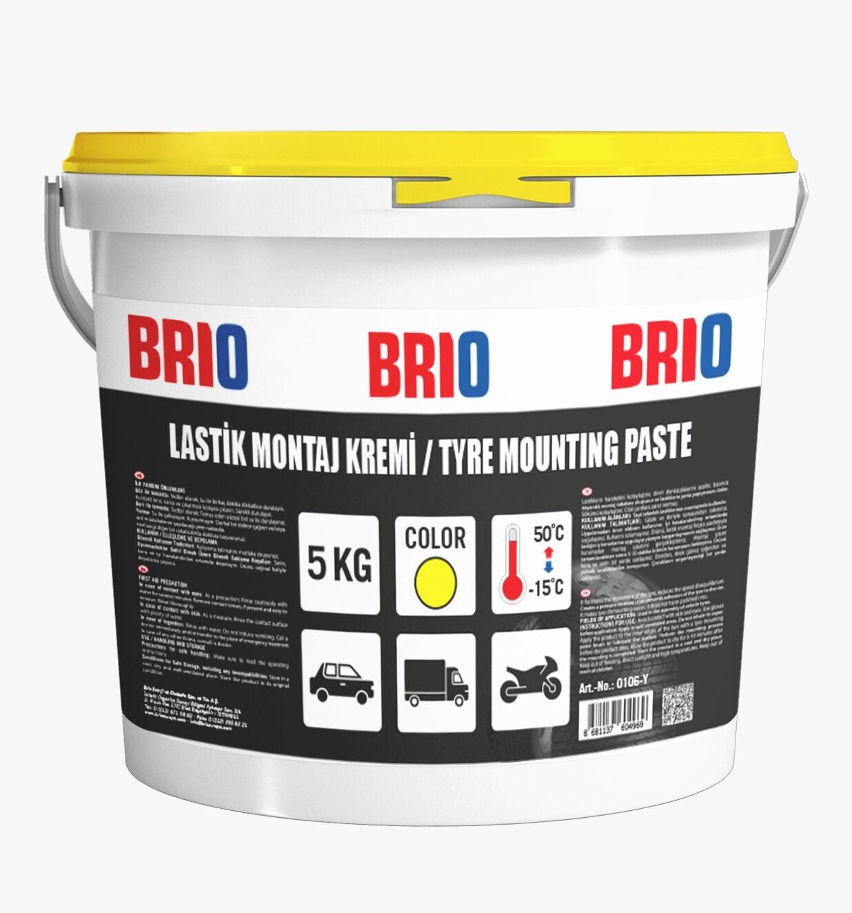 Brio Lastik Montaj Kremi Sarı 5 Kg