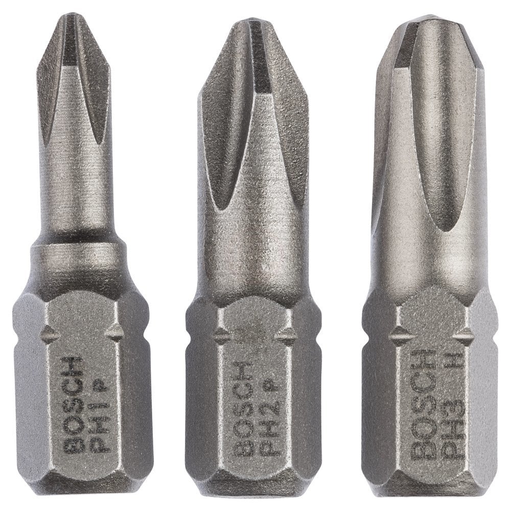 Bosch Vidalama Ucu Extra Hard Set 25 mm (3 Parça PH1/2/3) - 2607001752