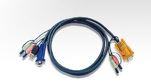 rd/Video Monitor/Mouse) Switch İçin Kablo, 1.80 Mt, 1 X Sphd-15 Erkek, 2 X Audio Yuvası 1 X Monitör 15 Pin Hdb Erkek, 1 X Klavye / Mouse Usb A Erkek, 2 X Audio Yuvası