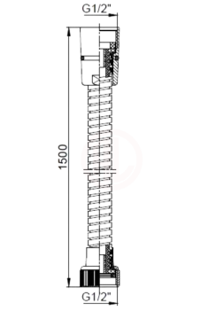 Eca BLİSTERLİ DUŞ SPİRALİ 1/2-1/2 150 CM KENETLİ SPİRALLİ - 102141008-BM