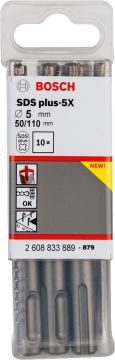 Bosch SDS Plus-5X Kırıcı Delici Uç 5,0x110 mm (10 Adet) - 2608833889