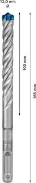 Bosch Kırıcı Delici Uç SDS-Plus-7X Expert 12x165 mm (1 Adet) - 2608900108