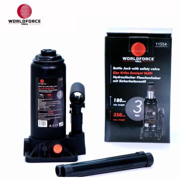 Worldforce Hidrolik Şişe Kriko 3 Ton 180-360 mm
