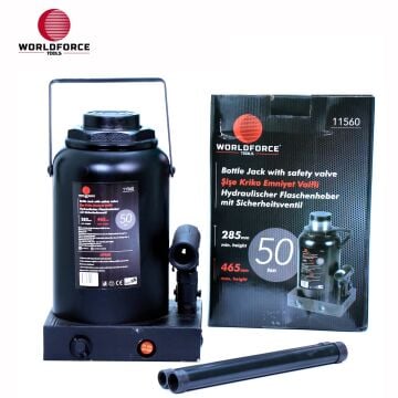 Worldforce Hidrolik Şişe Kriko 50 Ton 255-405 mm