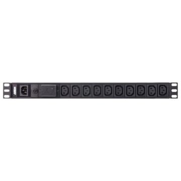 Aten 1U 10A 10Port Basic Pdu/Power Distribution Unit (Elektrik Güç Dağıtım Ünitesi), Surge (Darbe) Gerilimi Korumalı