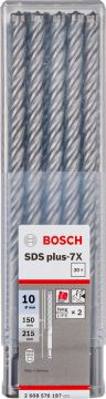 Bosch SDS Plus-7X Kırıcı Delici Uç 10,0x215 mm (30 Adet) - 2608576197