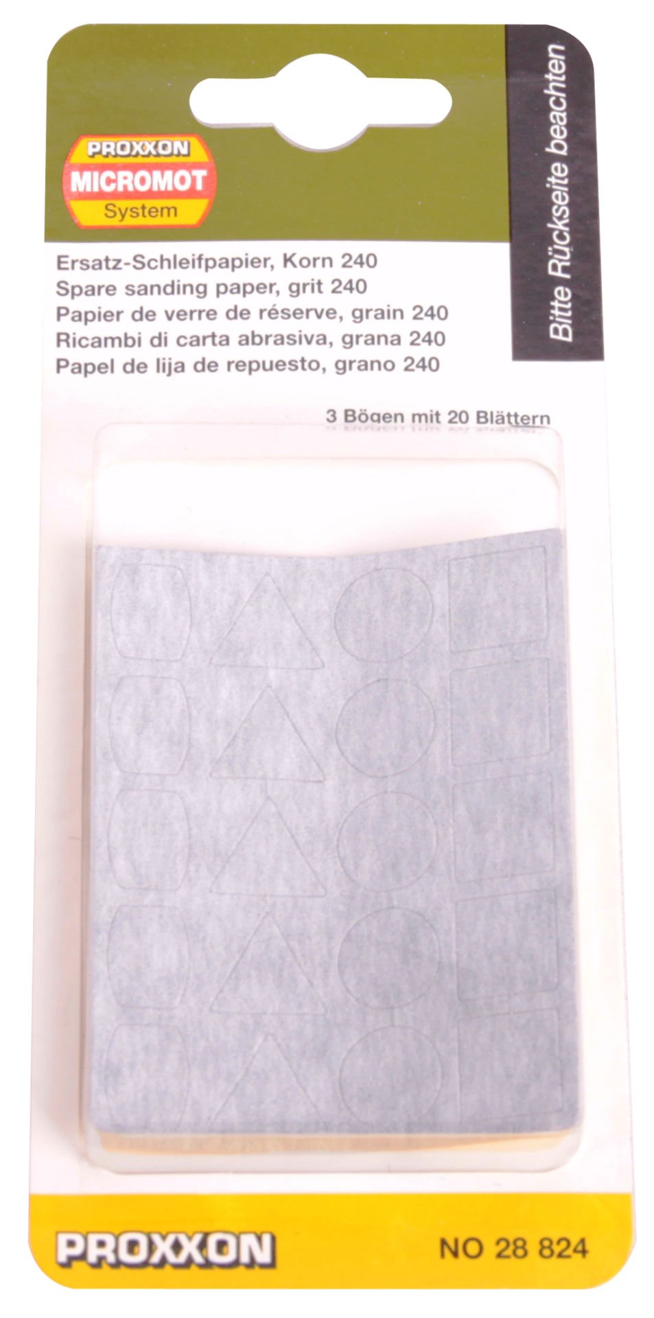 Proxxon Silikon Karbür Zımpara 240 Kum (20 Adet) PS13 İçin (28824)