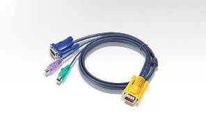 Aten Ps/2 Kvm (Keyboard/Video Monitor/Mouse) Switch İçin Kablo, 1.80 Mt, 1 X Sphd-15 Erkek 1 X Monitör 15 Pin Hdb Erkek, 1 X Klavye 6 Pin Mini-Dın Erkek, 1 X Mouse 6 Pin Mini-Dın Erkek