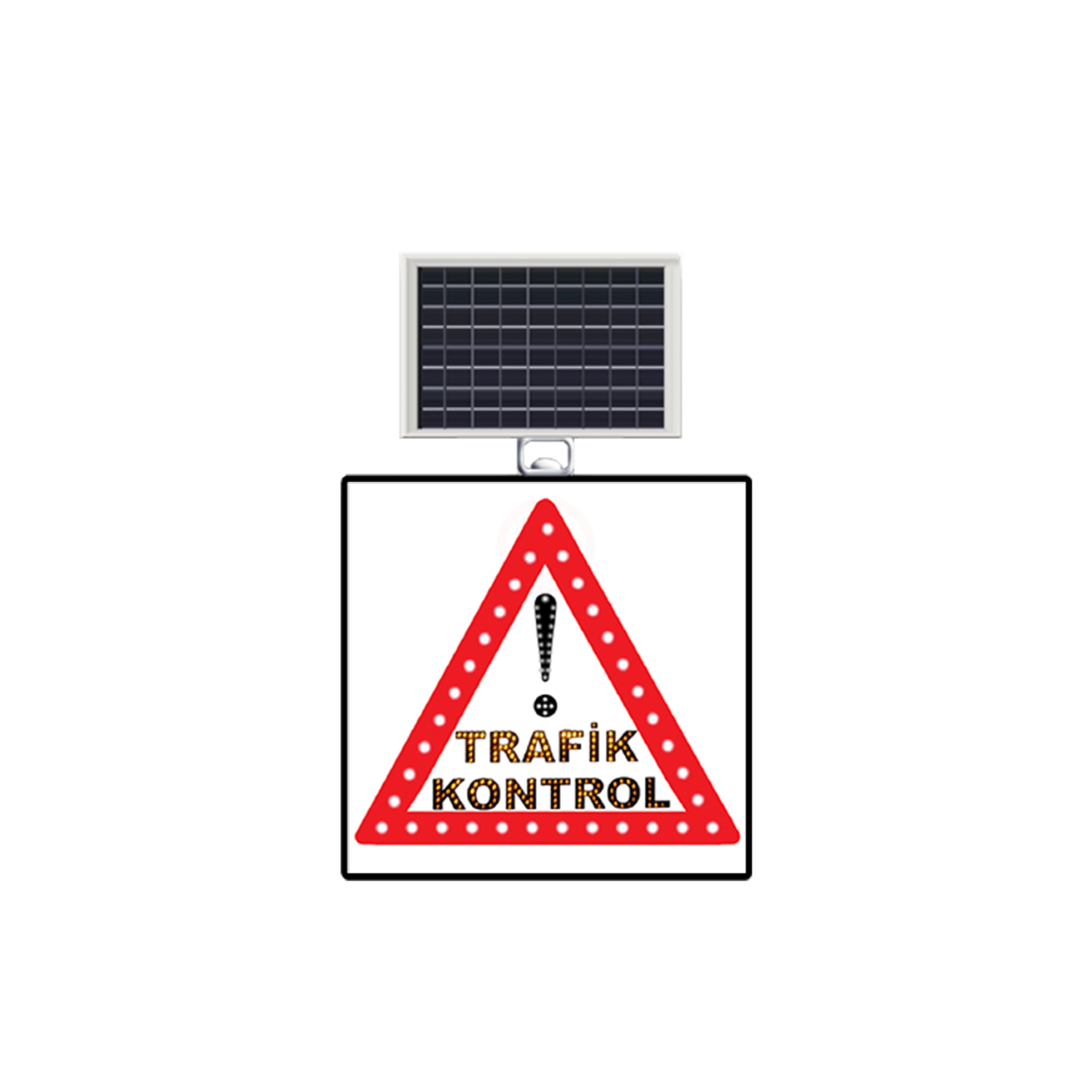 MFK Plastik Dikkat Trafik Kontrol Levhası 60x60 Cm - MFK9629