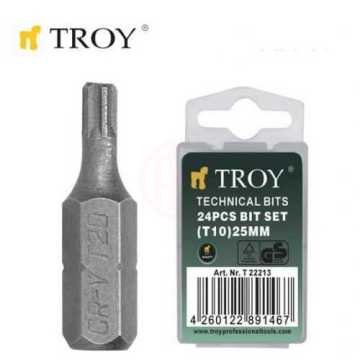 Troy 22214 Bits Uç Seti (T15x25mm, 24 Adet)