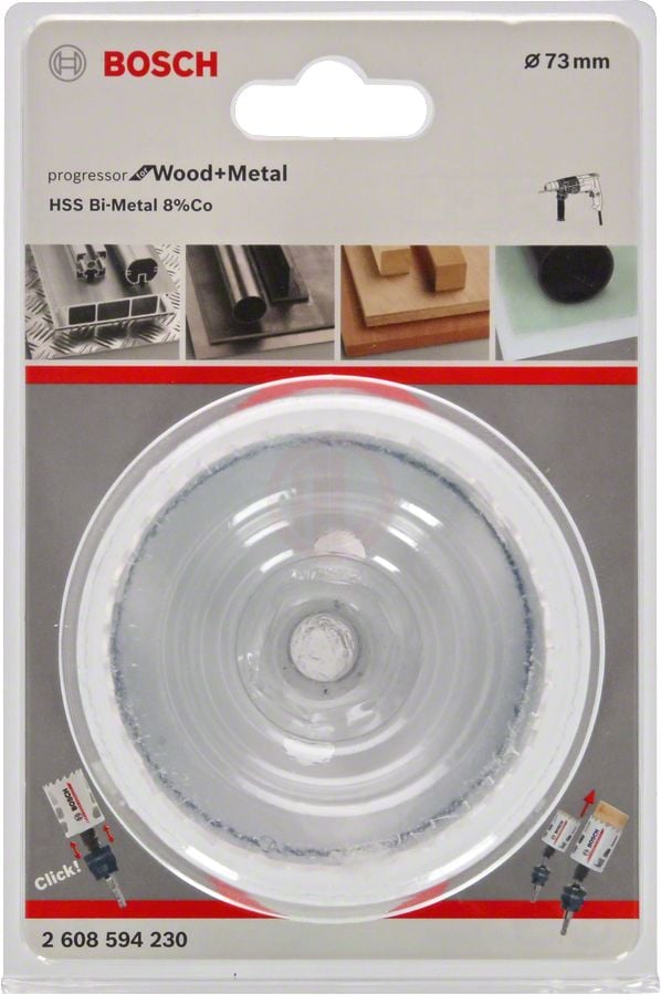 Bosch Progressor Metal ve Ahşap Delik Açma Testeresi 73 mm - 2608594230