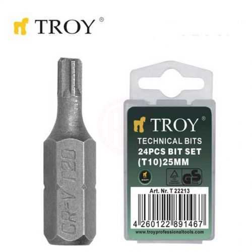 Troy 22215 Bits Uç Seti (T20x25mm, 24 Adet)