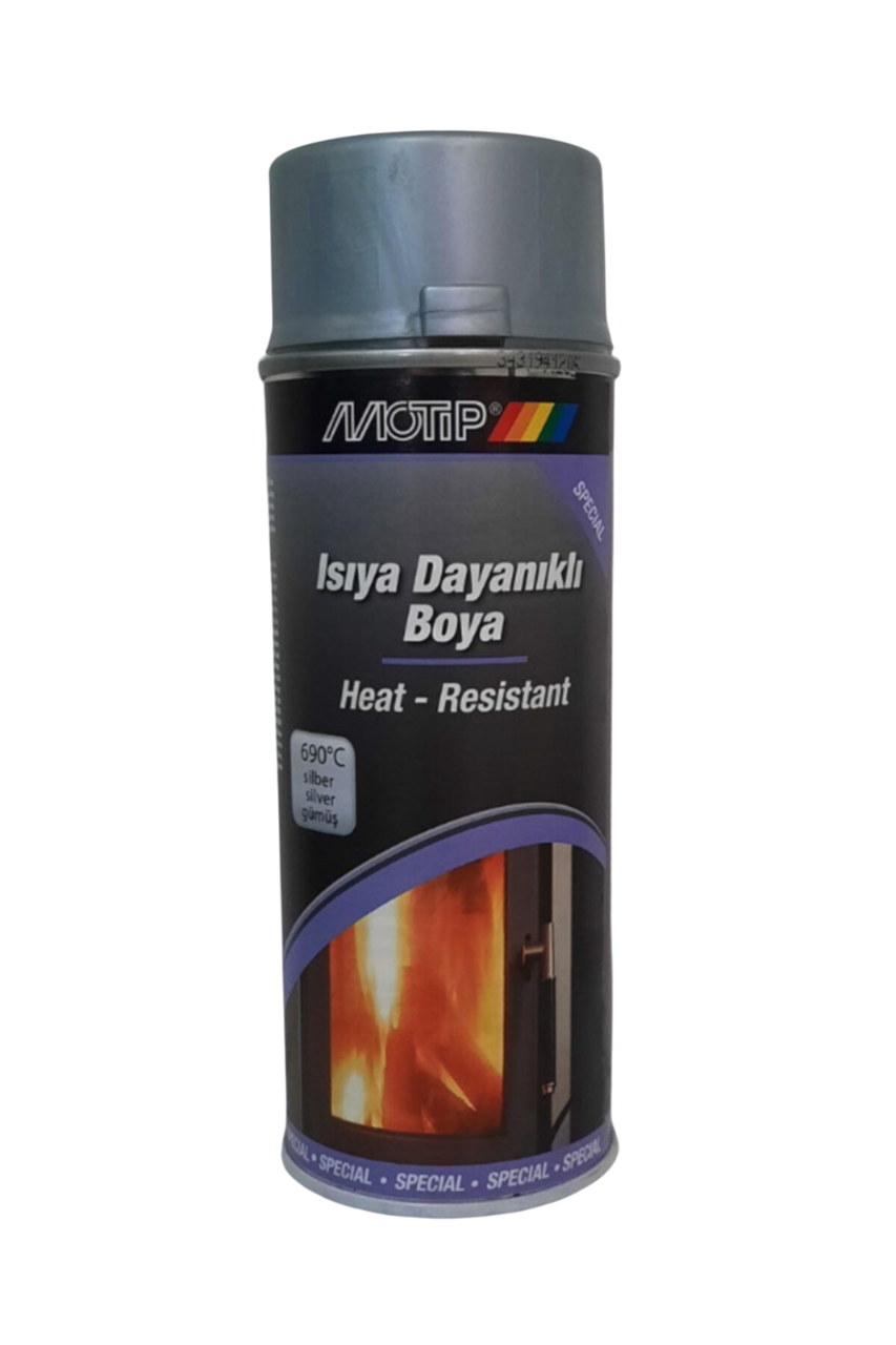 Motip Isıya Dayanıklı 690°C Sprey Boya 400 ml Gri