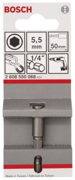 Bosch Lokma Anahtar Ucu Extra Hard HEX Şaft 50x5,5 mm (M3) - 2608550068
