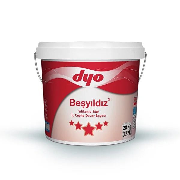 Dyo Beşyıldız Silikonlu Mat İç Cephe Duvar Boyası Baz B 20 Kg