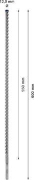 Bosch Kırıcı Delici Uç SDS-Plus-7X Expert 12x600 mm (1 Adet) - 2608900114