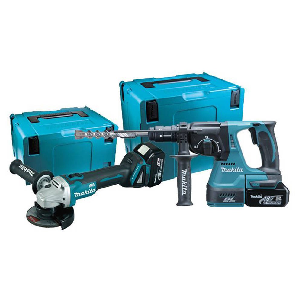 Makita DGA454+DHR243 AKÜLÜ COMBO KİT - MAKDLX2156TJ1