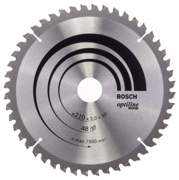 Bosch Daire Testere Bıçağı Optiline Wood 210x30 mm 48 Diş (2,0/1,4 mm) - 2608640430