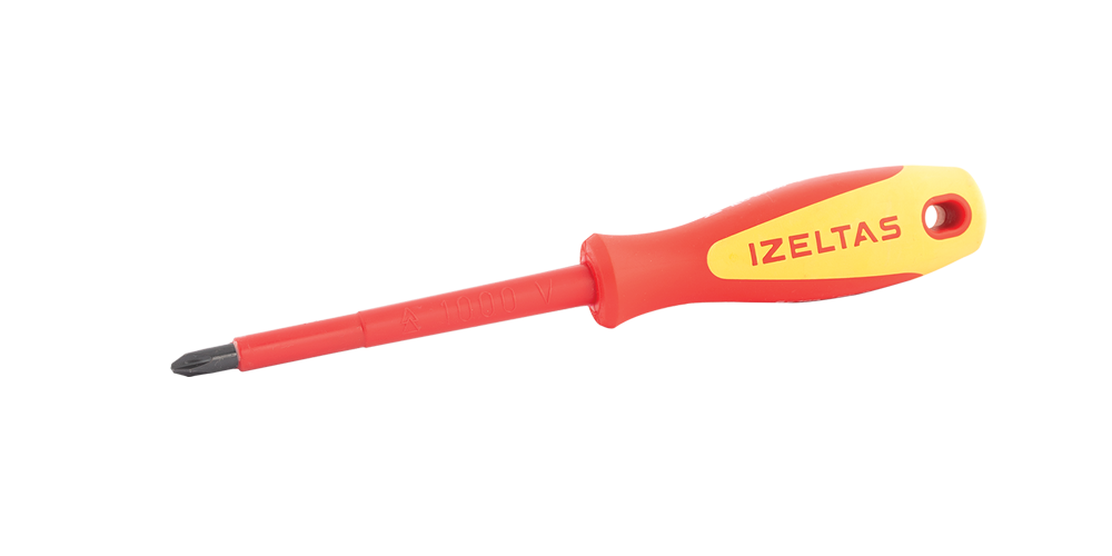 İzeltaş Yıldız Uçlu Tornavida Elektrikçi İzoleli 1000V 3x60 mm