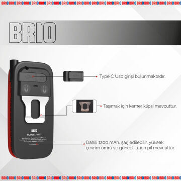 Brio Usb Şarjlı, Esnek, Eller Serbest, Mıknatıslı, Kamp, Tamirci Led Lambası 300 L