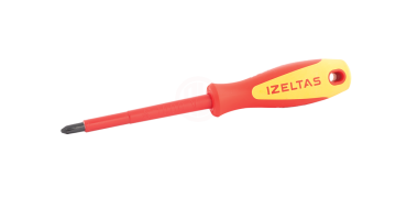 İzeltaş Yıldız Uçlu Tornavida Elektrikçi İzoleli 1000V 6x100 mm