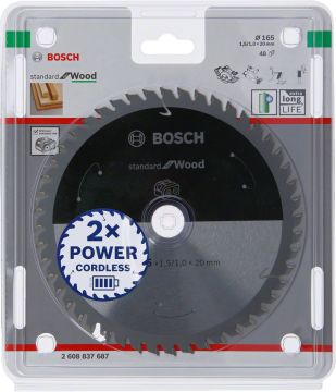 Bosch Daire Testere Bıçağı Standard For Wood 165x20 mm 48 Diş - 2608837687