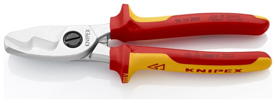 Knipex Çift Bıçaklı Vde Kablo Makası 200 Mm - KNI9516200