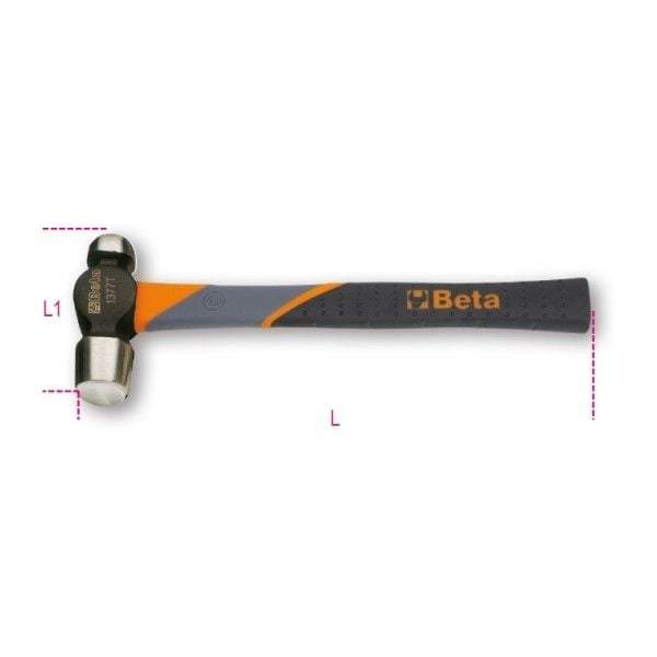 Beta Fiber Saplı Bombe Başlı Çekiç 1377T 570