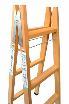 Buse A Tipi Geniş Basamaklı Ahşap Merdiven 3 Basamaklı (110 Cm)