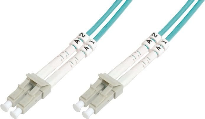 Assmann Digitus Lc-Lc Fiber Optik Patch Kablo, 3 Mt, Multimode, Duplex, 50/125, Om3
