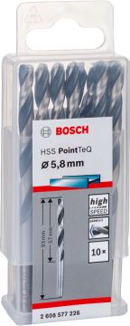 Bosch Metal Matkap Ucu HSS PointTeQ (DIN 338) 5,8 mm (10 Adet) - 2608577226