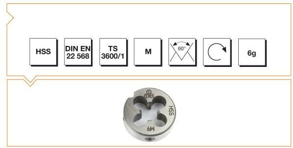MTE Metrik Normal Vidalı Pafta Lokması HSS DIN EN 22 568 M18 x 2,50 mm