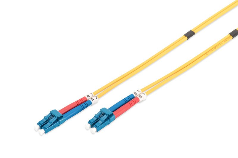 Assmann Digitus Lc-Lc Fiber Optik Patch Kablo, 5 Mt, Singlemode, Duplex, 09/125