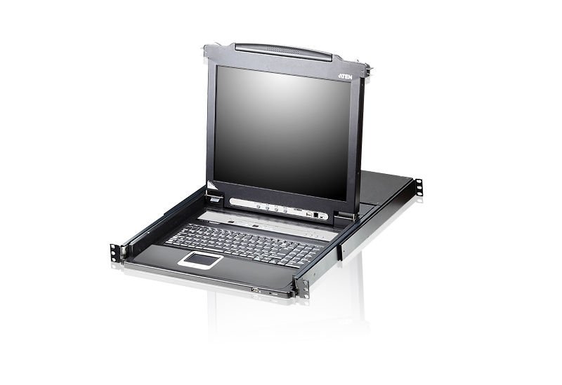 Aten Sürgülü Kasaya Sahip, 17 Arkadan Aydınlatmalı Lcd Ekran, Touchpad İ Ve Türkçe Klavyesi Bulunan 16 Port Ps/2-Usb Kvmp™ (Periferi/ Çevre Cihazlarla (Usb) Bağlantı Kurabilir) Switch, İlave Konsol Girişli