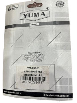 Yuma Kilit 730-2 Kapı Emniyet Rezesi Milli