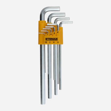 Rtrmax RH03852 Hex Allen Anahtar 9 Lu Set Uzun